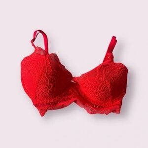 La Senza Hot Pink Lace Bra